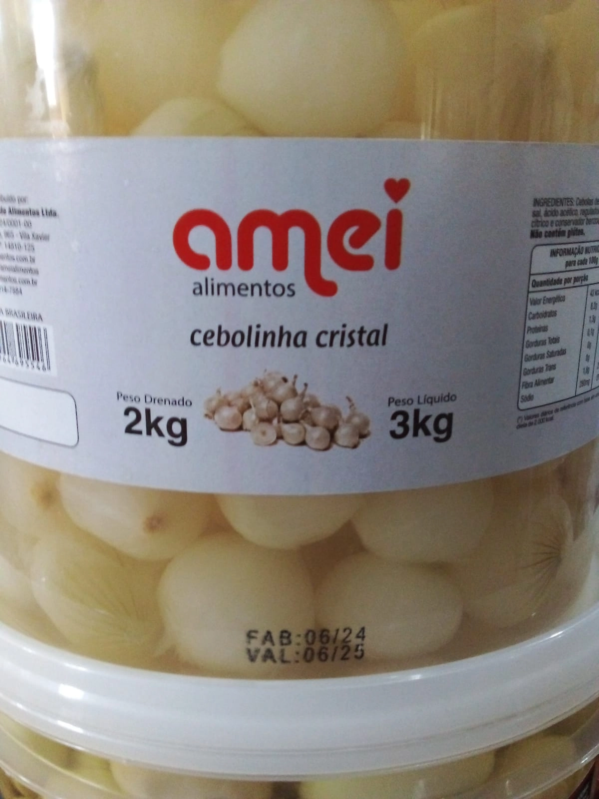 Cebolinha Em Conserva Amei 180g