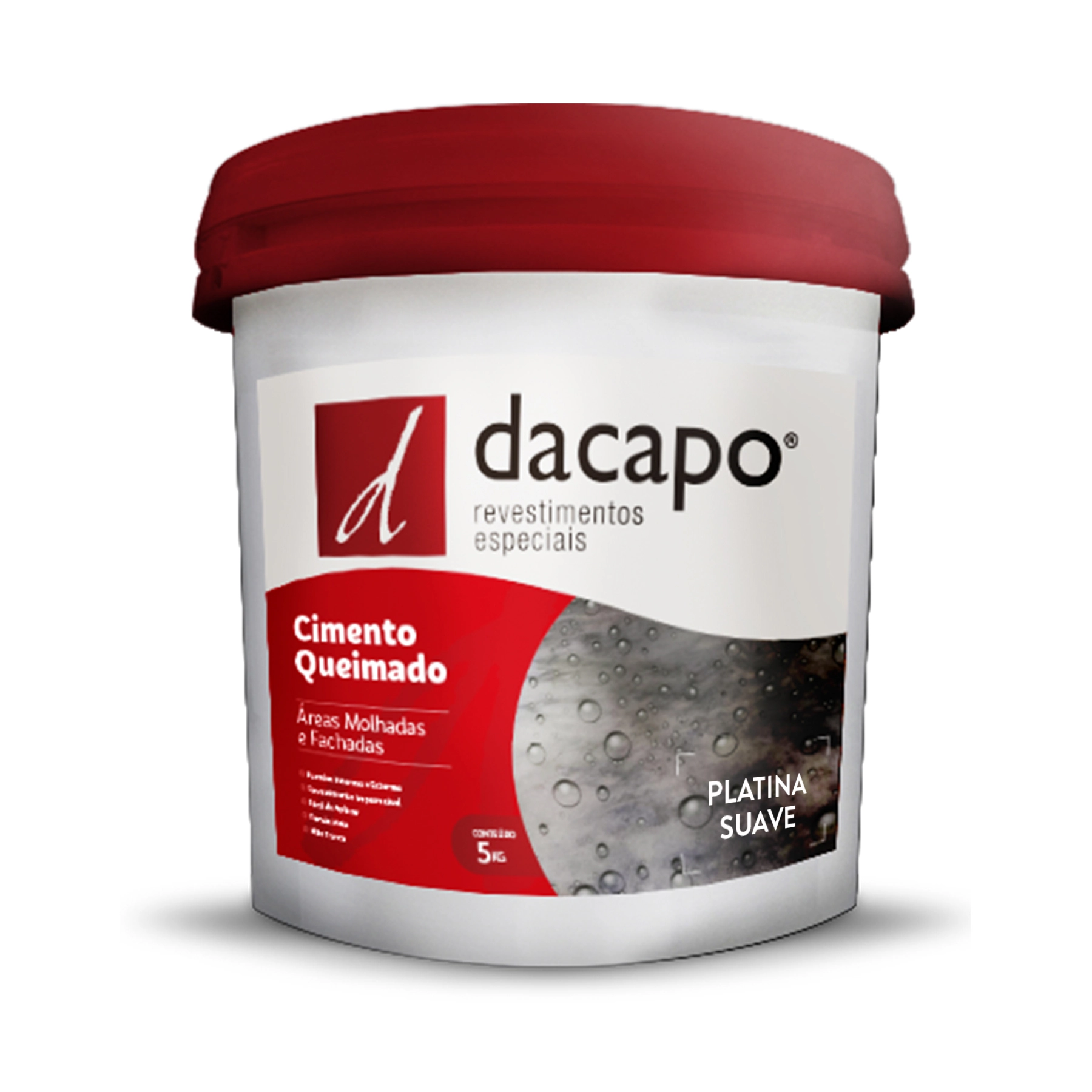 Cimento Queimado Áreas Molhada e Fachada 5KG Platina Suave