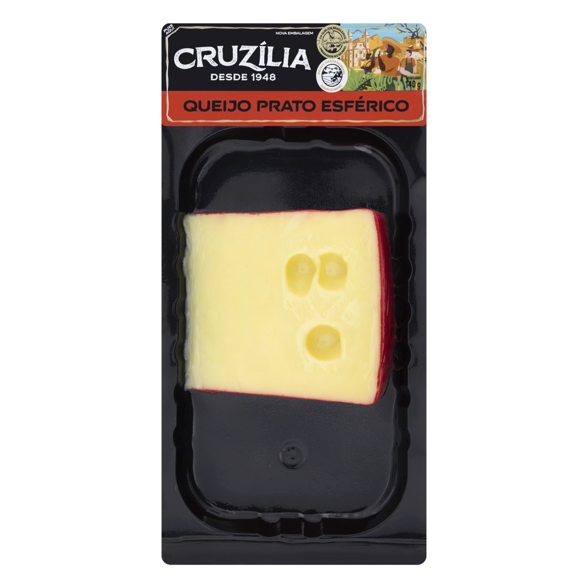 Queijo Prato Esférico Fracionado Cruzília 140g
