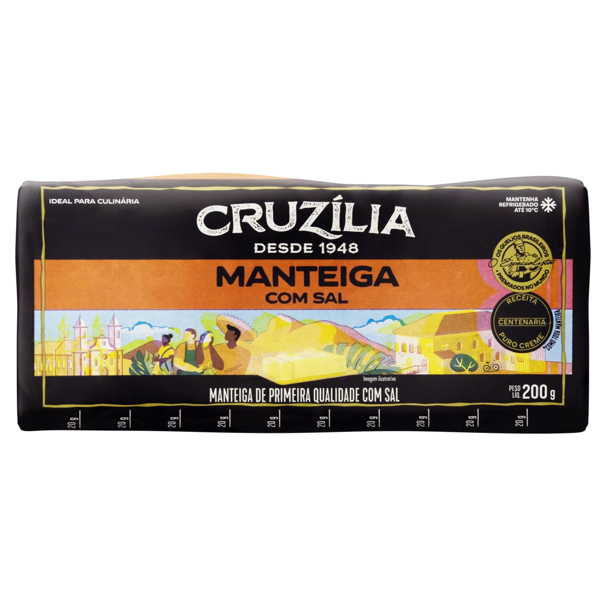 Manteiga De Primeira Qualidade Com Sal Cruzília 200g