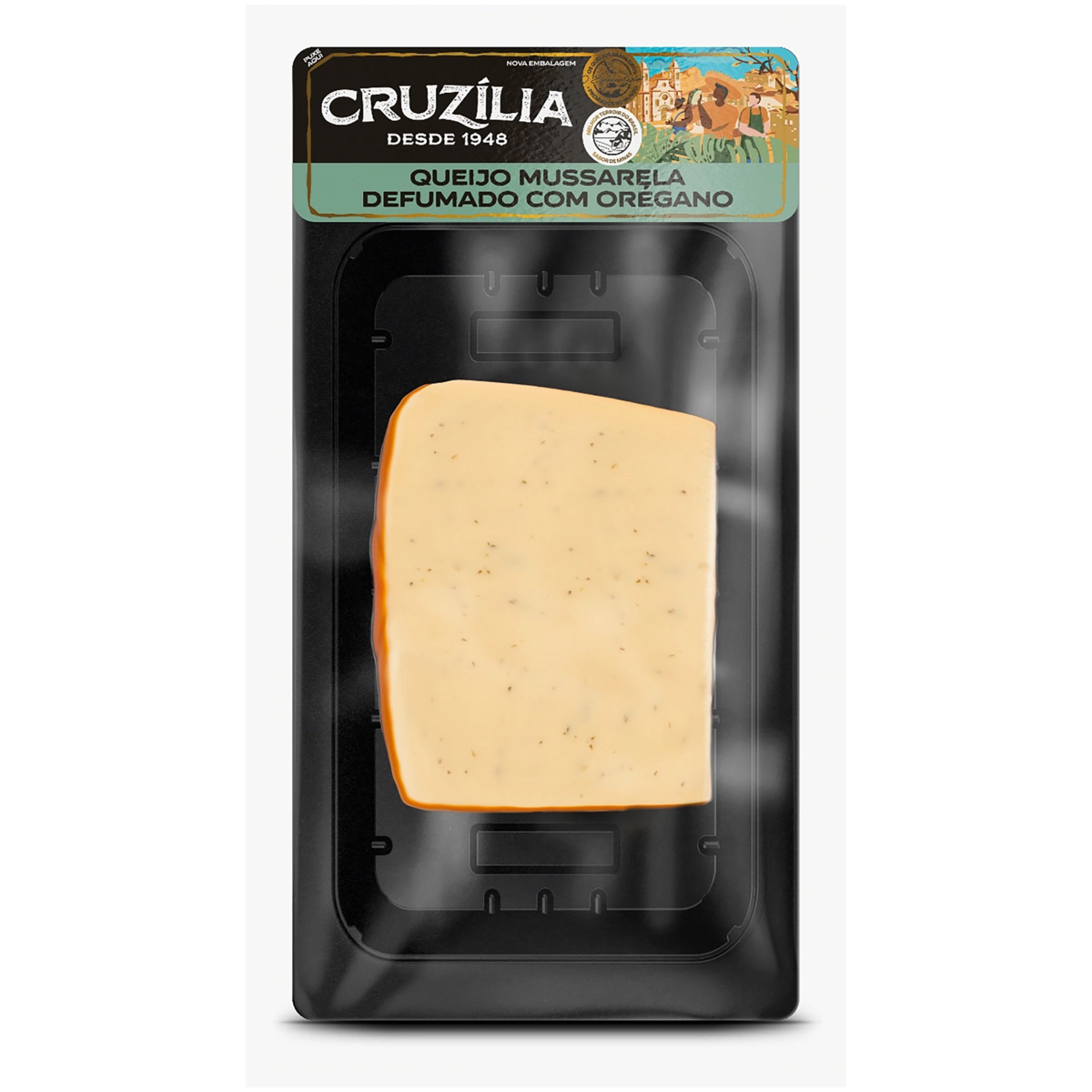 Queijo Mussarela Defumado Com Orégano Cruzília 140g