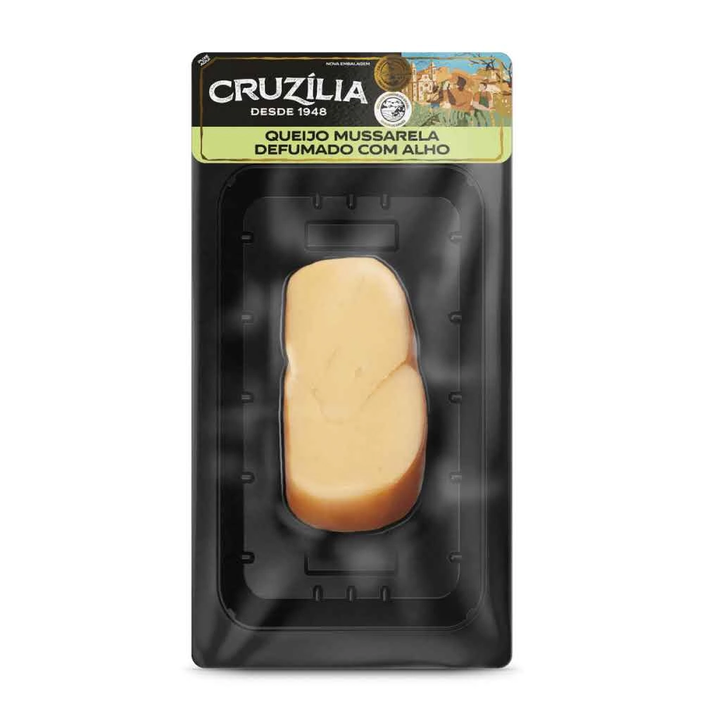 Queijo Mussarela Defumado Com Alho Cruzília 140g