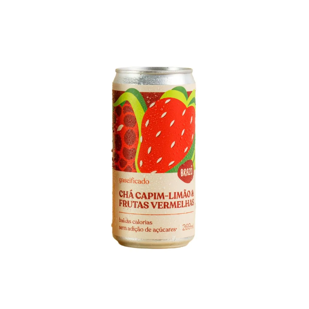 Chá De Capim Limão Com Frutas Vermelhas Gaseificado Lata 269ml