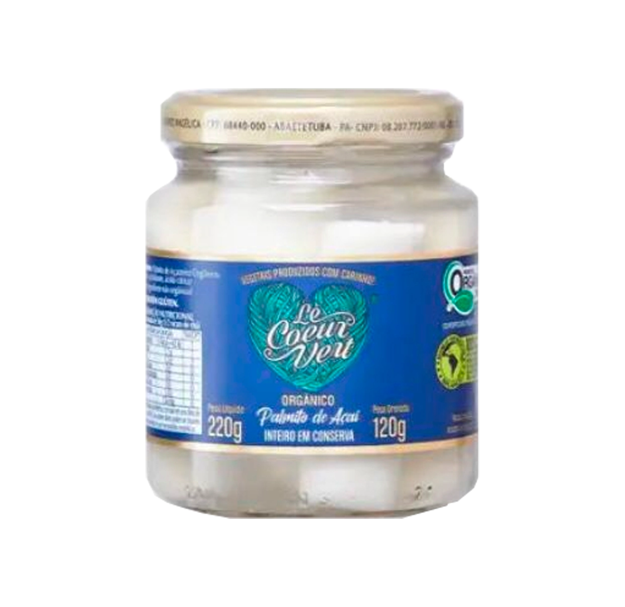 Palmito De Acai Org Le Couer Vert Inteiro 120g