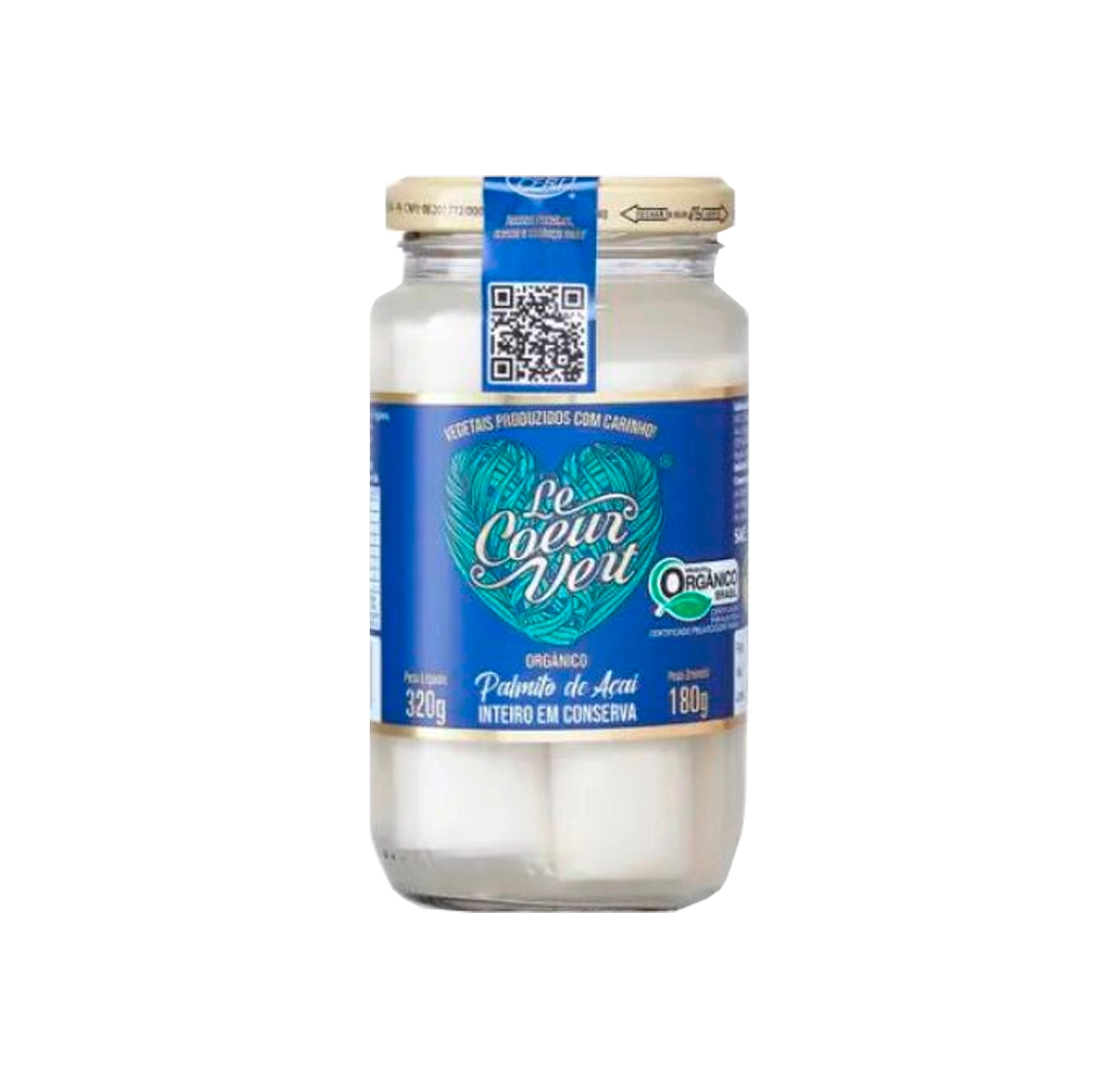 Palmito De Acai Org Le Couer Vert Inteiro 180g