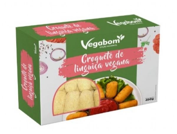 Croquete Linguica Vegana Vegabom 400g Linguica Calabresa