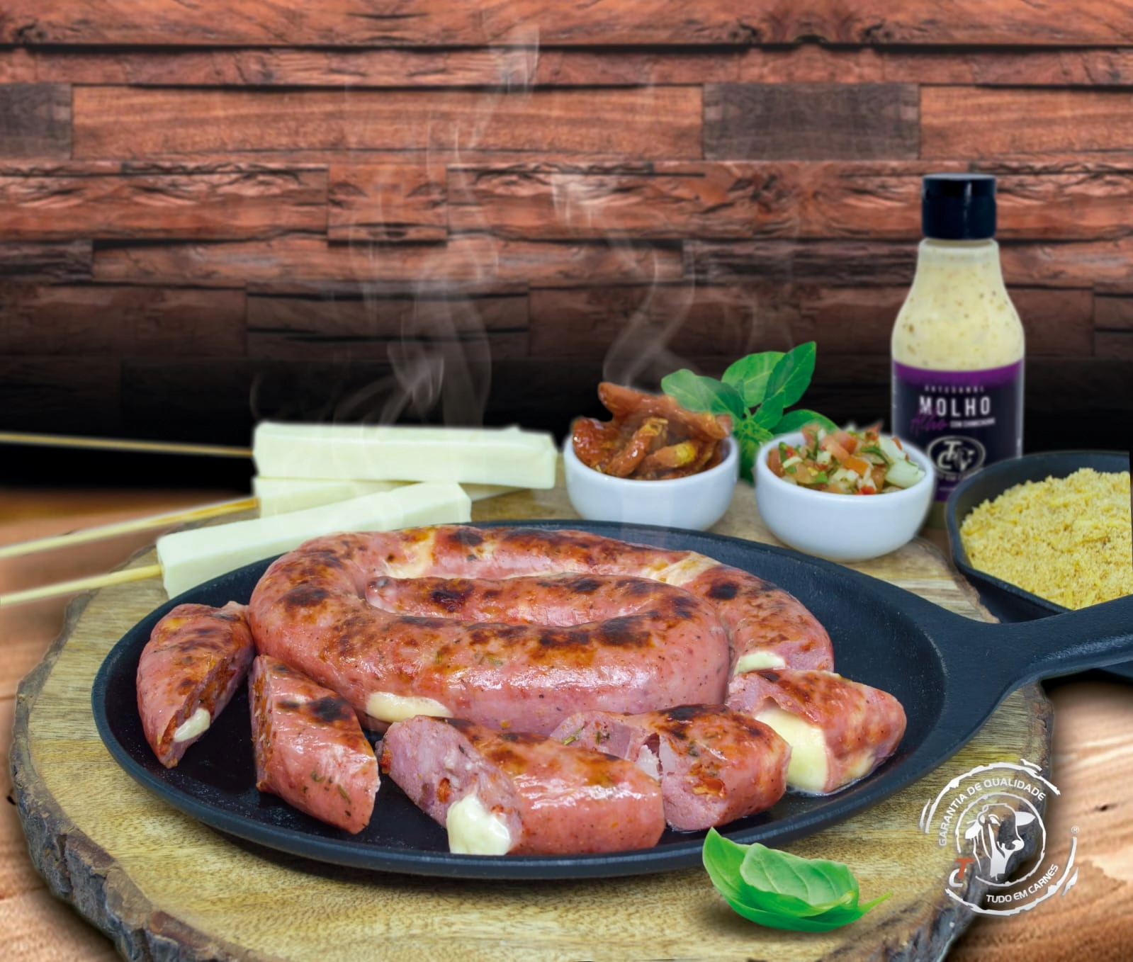 Linguica Com Recheio Queijo Coalho 600g