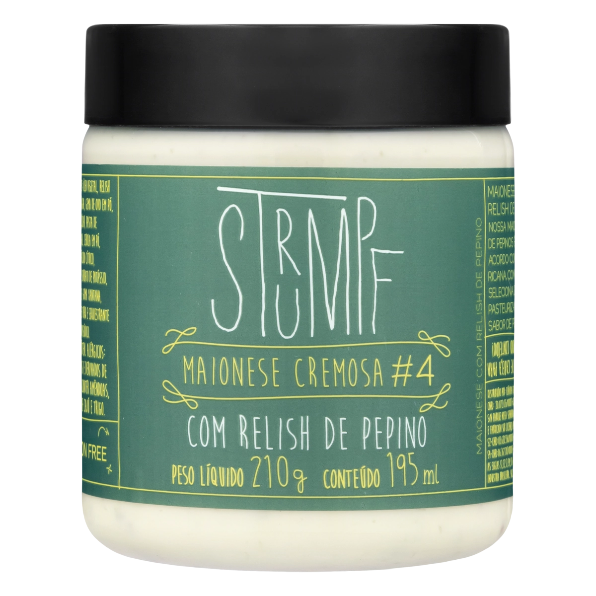 Maionese Cremosa Com Relish De Pepino Strumpf 4 Pote 210g