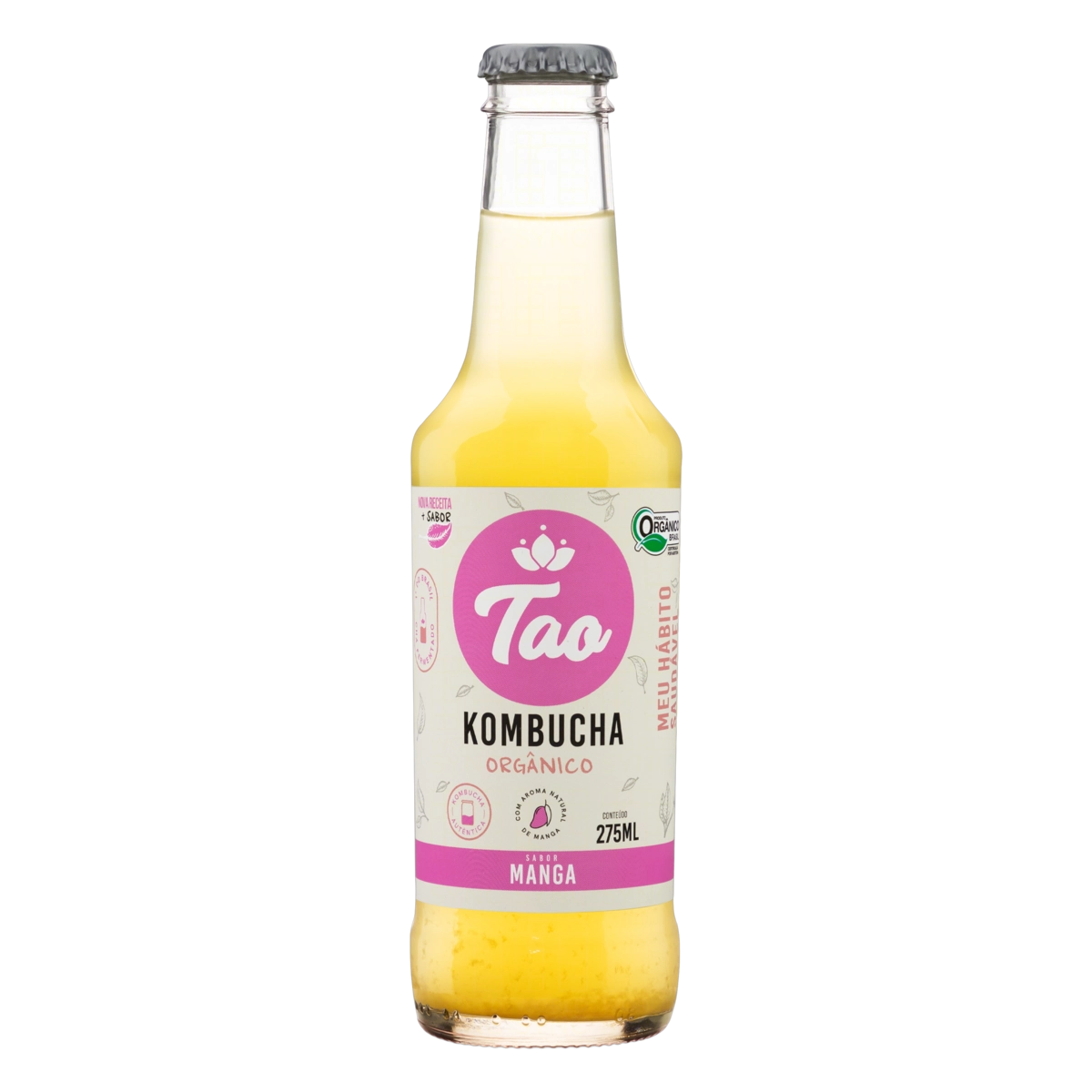 Kombucha Orgânica Manga Tao Basic Garrafa 275ml