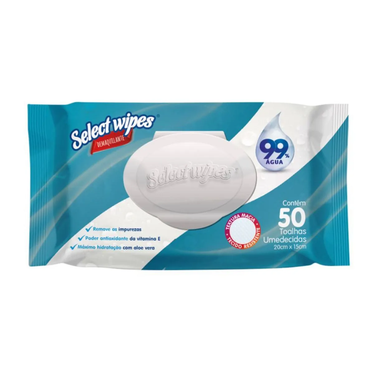 Lenço Umedecido Demaquiliante Select Wipes 50un