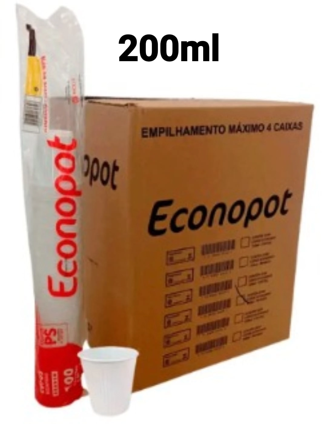 Copo Desc Econopot 200ml C/100 19807