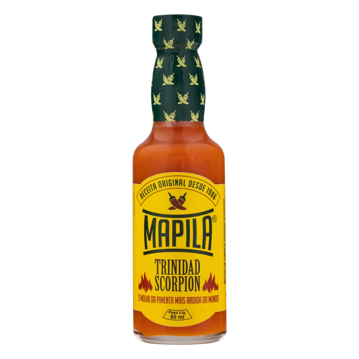 Molho De Pimenta Trinidad Scorpion Mapila Vidro 60ml