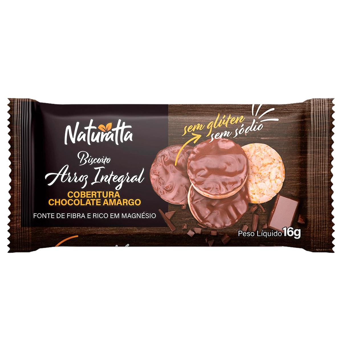 Bisc De Arroz Int Cob De Choc Amar Naturatta 16g