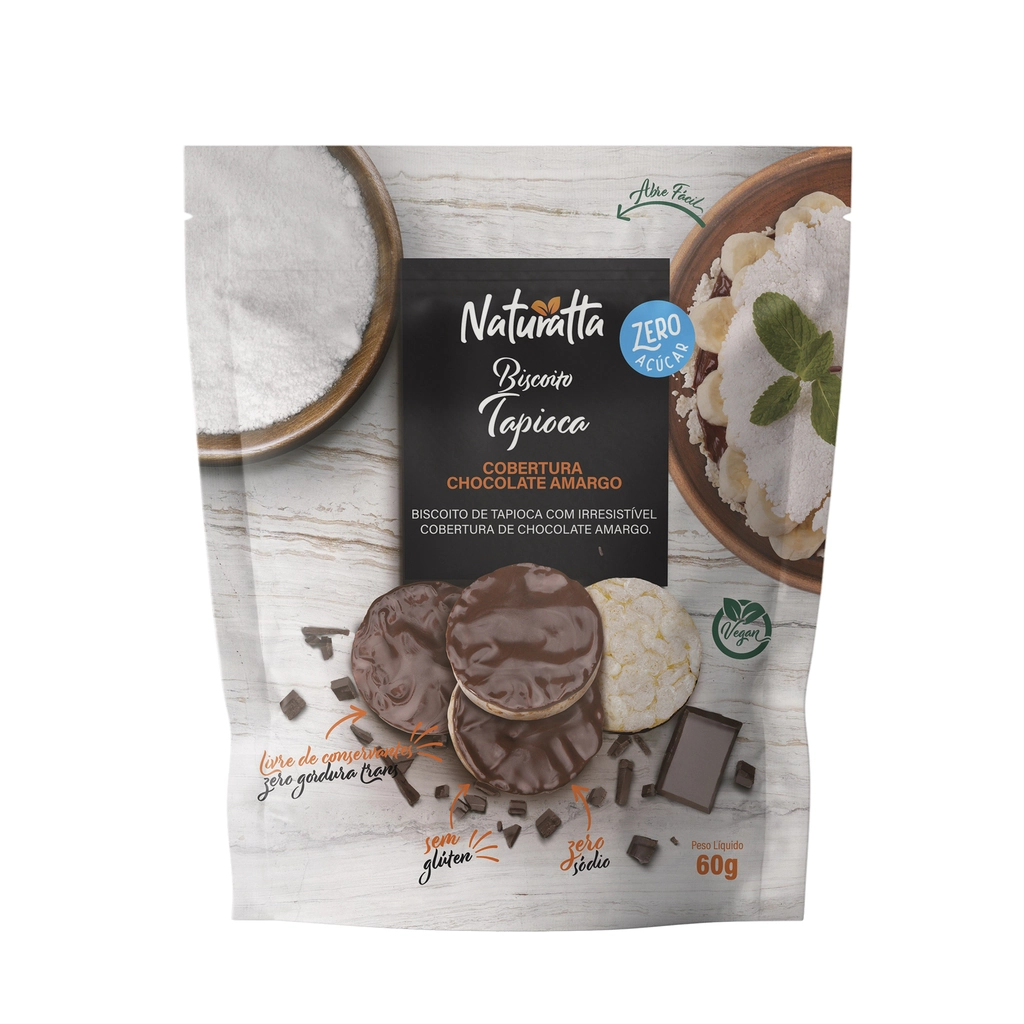Bisc De Tapioca Zero C/choco Naturatta 60g