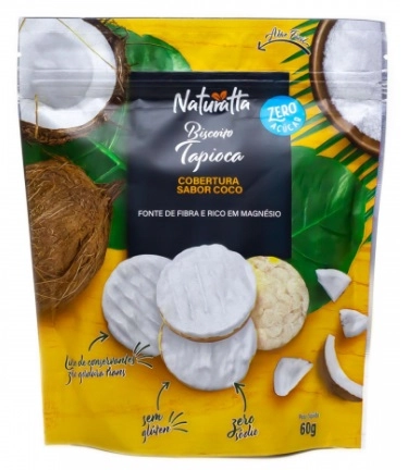 Bisc. De Tapioca Cob. Coco Zero Acucar Naturatta Pc.c60g