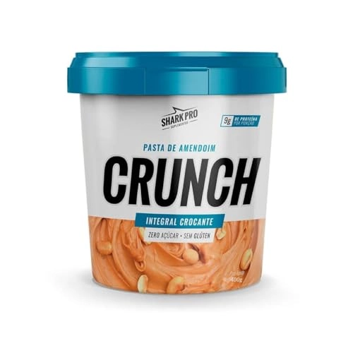 Pasta De Amendoim Crunch Shark Pro 400g