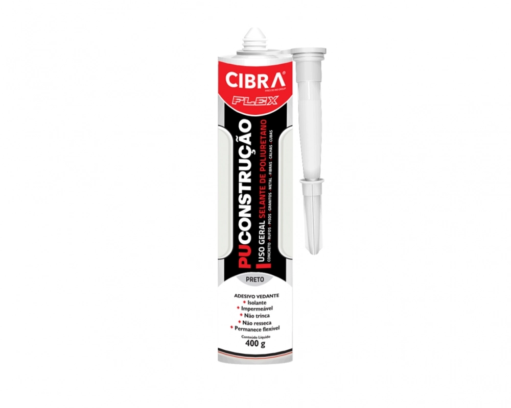 Selante Cibra Pu Construcao 400g Preto Blister