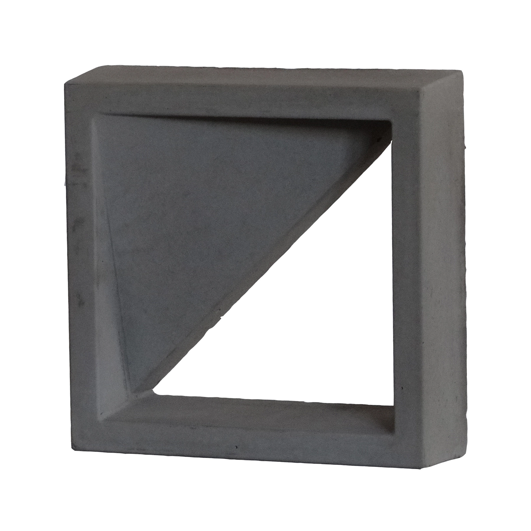Elemento Vazado de Concreto Natural 30x30cm Cinza Triângulo Strutturare