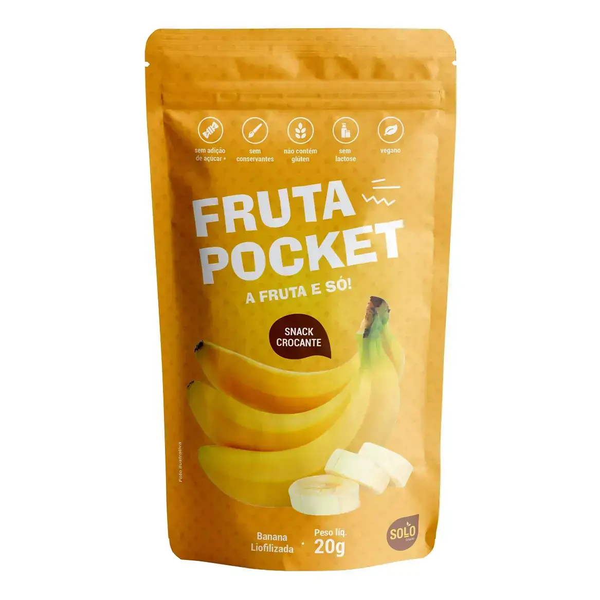 Snack de Banana Liofilizada Solo Snacks 20g