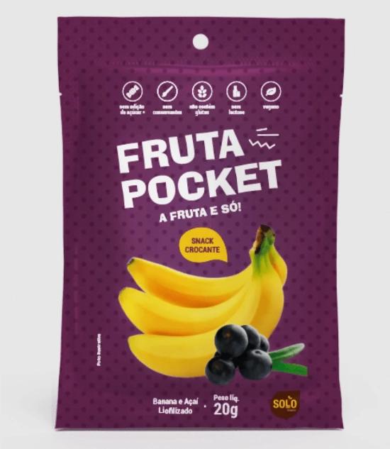 Snack de Açaí com Banana Liofilizada Solo Snacks 20g