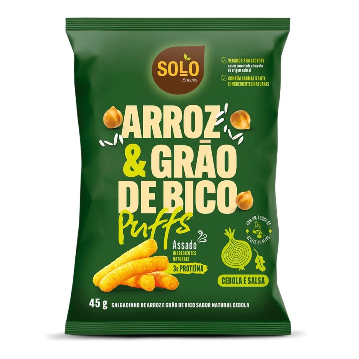 Salgadinho S Glu S Lac Solo 45g Cebola