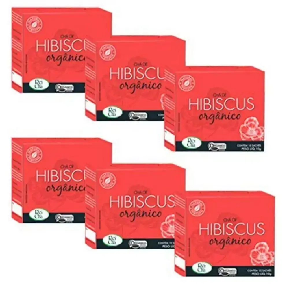 Kit 6cx Chá de Hibiscus ¿ Orgânico (60 sachês) ¿ Campo Verde