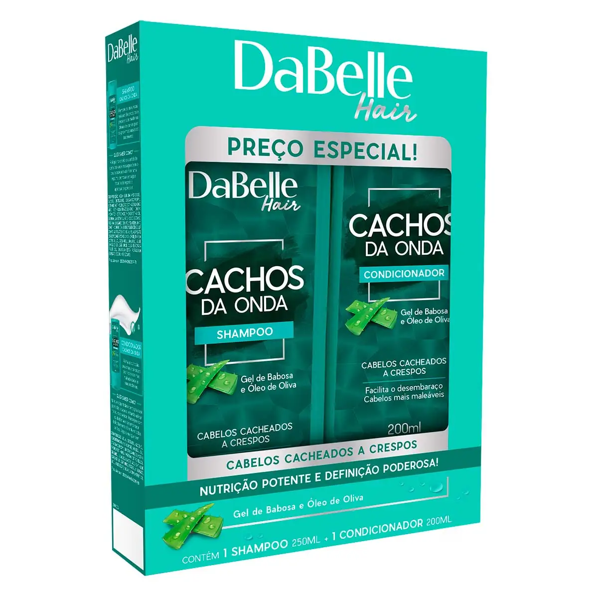 Shampo e Condicionador Cachos da Onda Dabelle 250ml