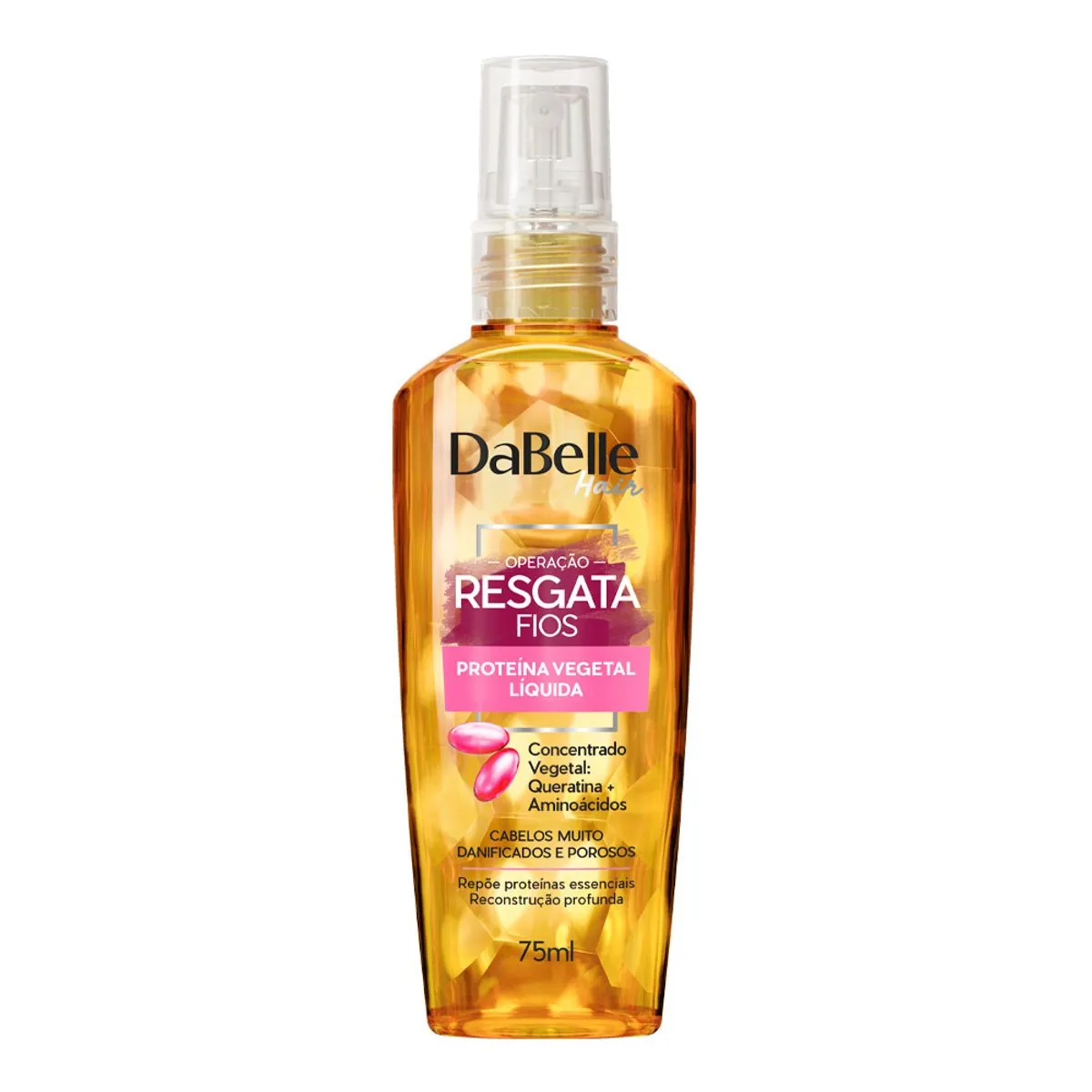 Queratina Líquida Vegetal Dabelle Hair Intense Resgata Fios Frasco 75ml