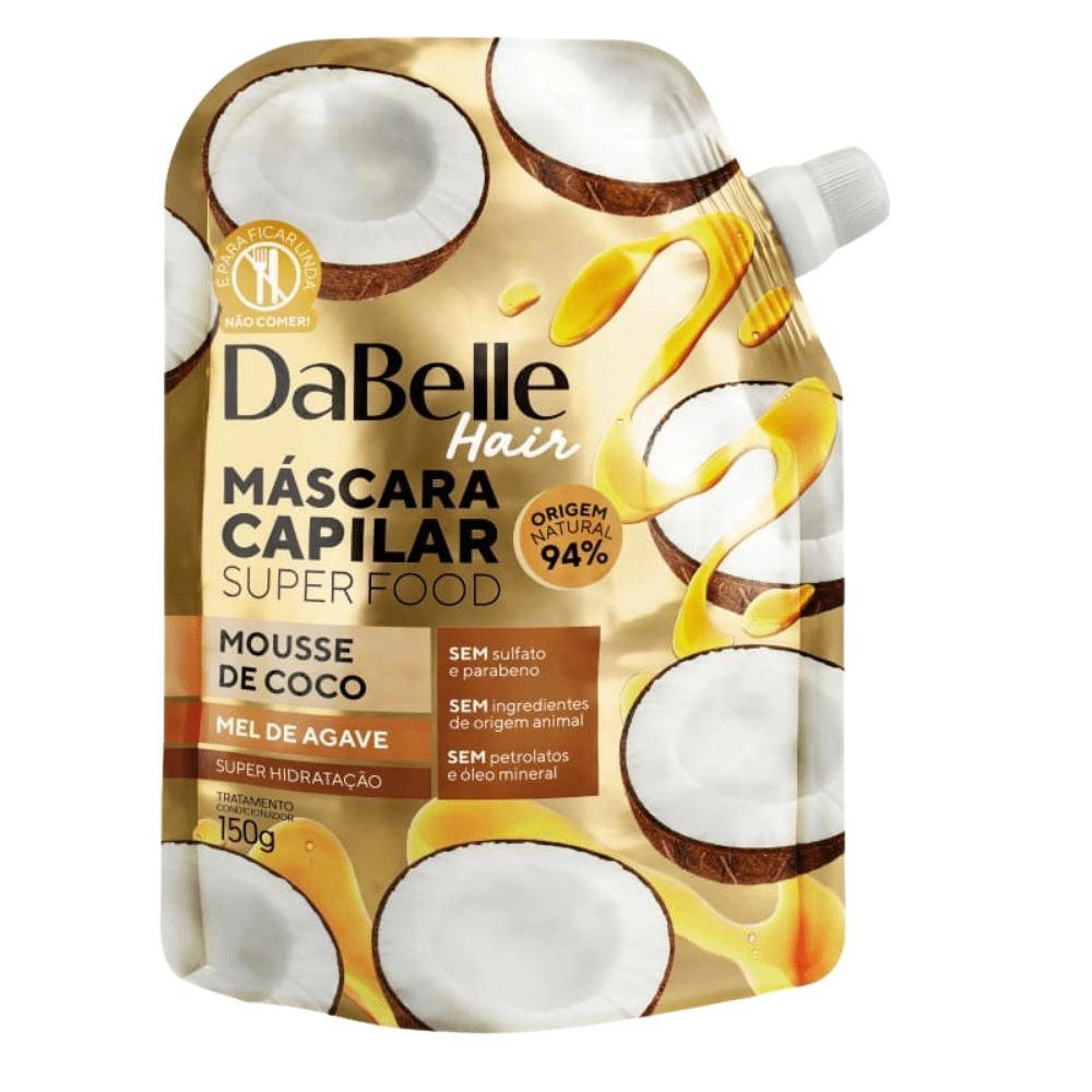 Máscara Capilar Dabelle Mousse De Coco Mel De Agave 100g