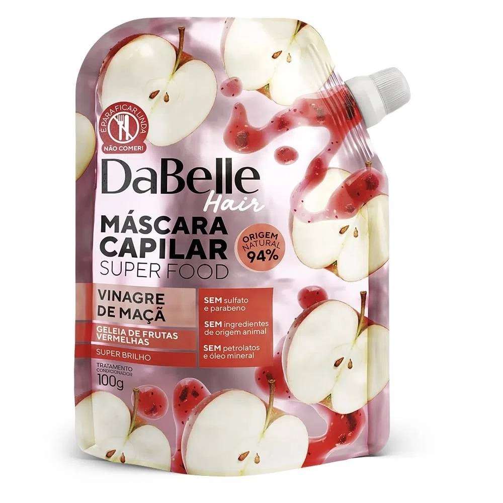 Máscara Capilar Dabelle Vinagre De Maça Geleia De Frutas 100g