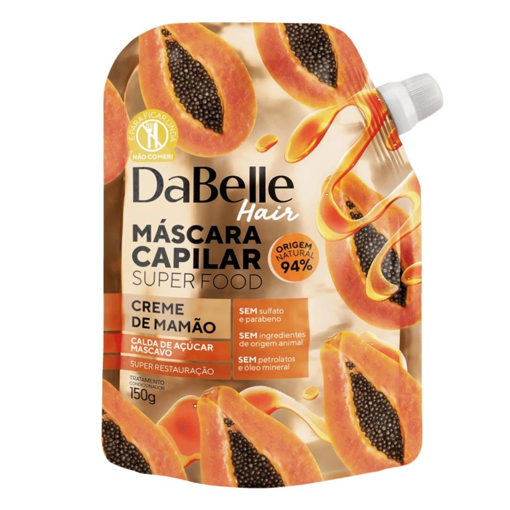Máscara Capilar Dabelle Creme De Mamão Calda De Açúcar Mascavo 100g