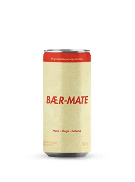Chá Mate Com Gás Cafeína Natural Baer Mate Lata 269ml