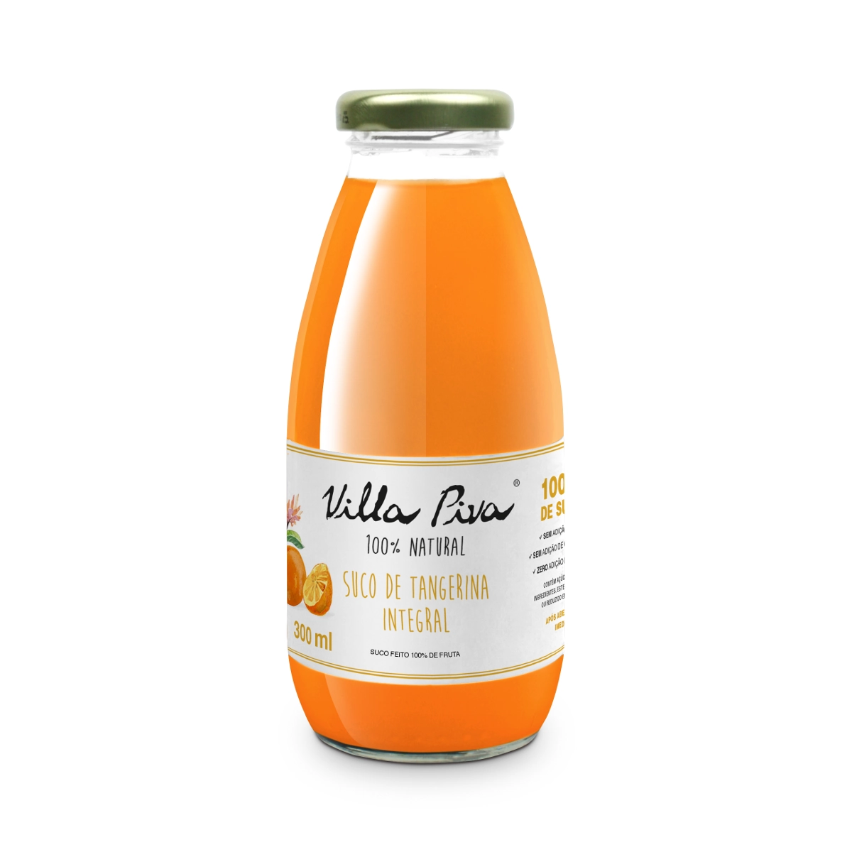 Suco Integral de Tangerina VILLA PIVA Garrafa 300ml
