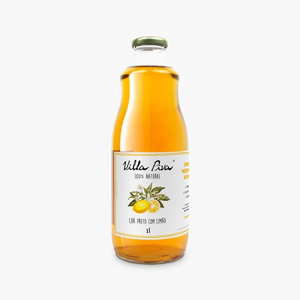 Chá Preto Natural com Limão VILLA PIVA Garrafa 1 Litro