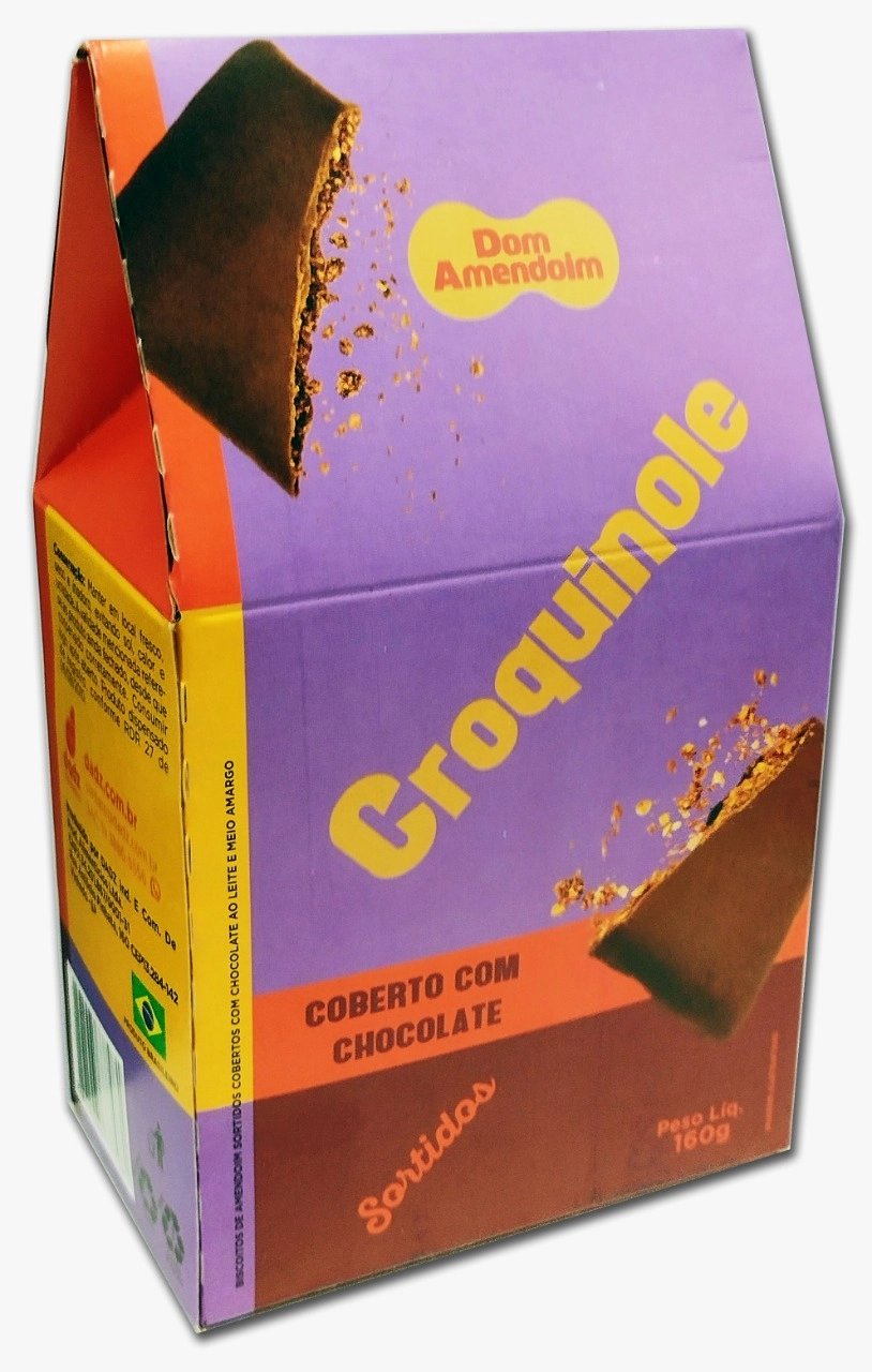 Croquinole De Amendoim Sortido Coberto De Chocolate