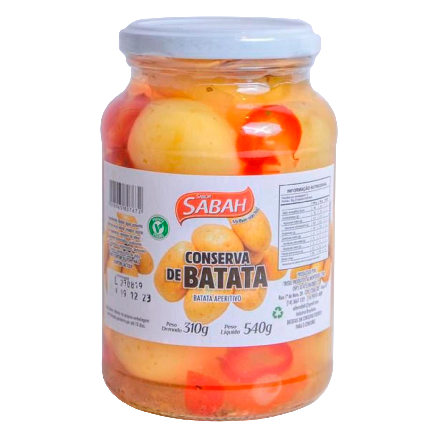 Batata Sabor Sabah 540g Em Conserva