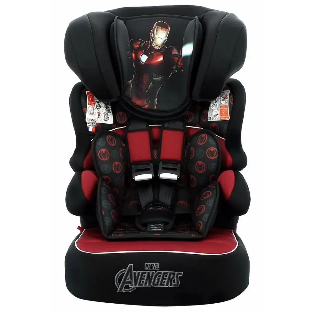 Cadeirinha De Carro Beline Homem De Ferro Team Tex Preto e Vermelho