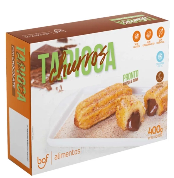 Churros Tapioca Bgf 400g Rech.brigadeiro