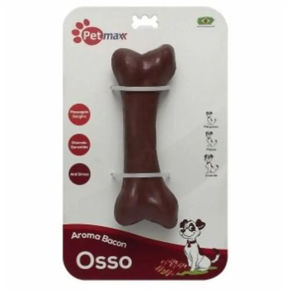 Brinquedo para Cães Osso Aromatizado sabor Bacon tam. M - PetMax