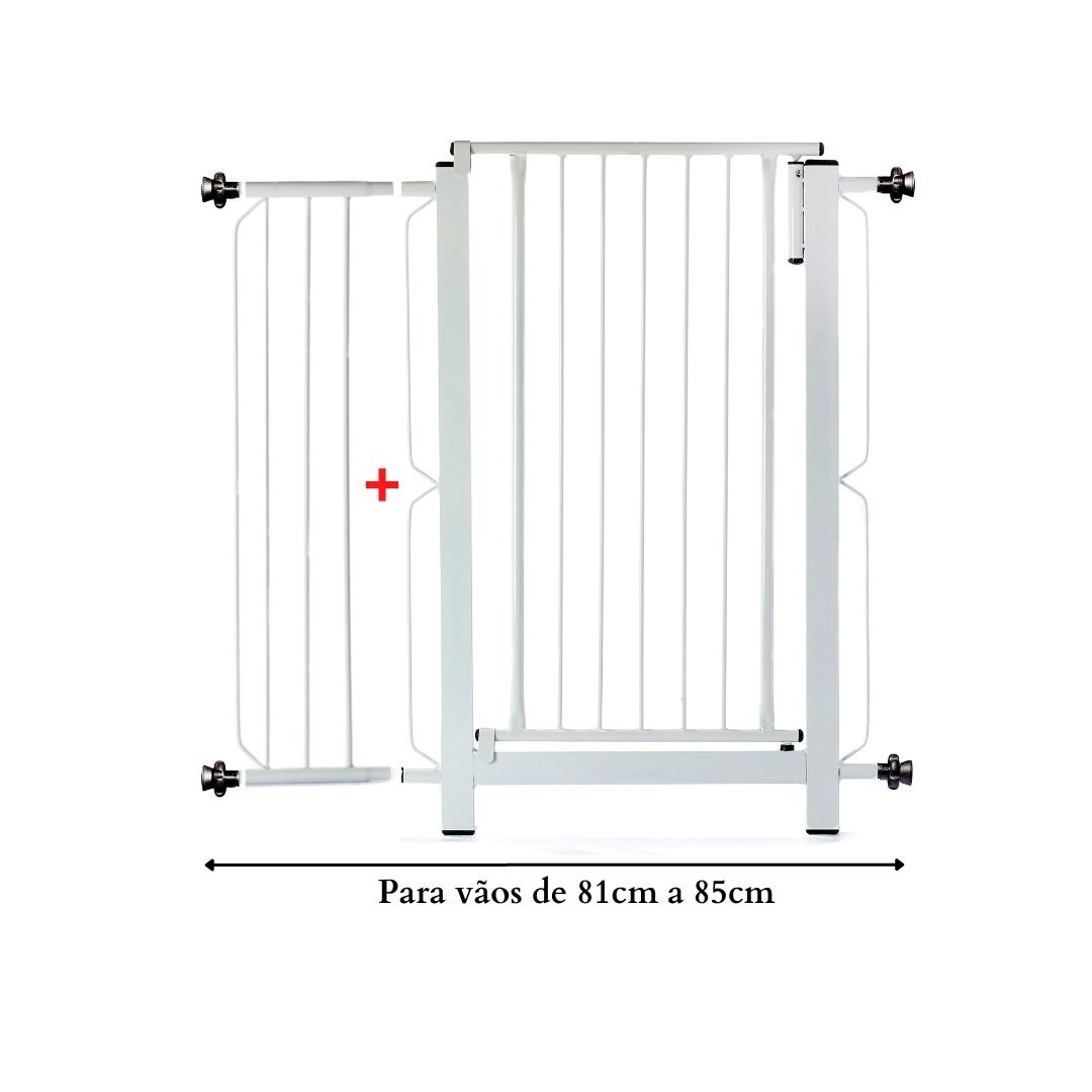 Grade e Portão para Cachorro Bebê Pet 81cm a 85cm Único
