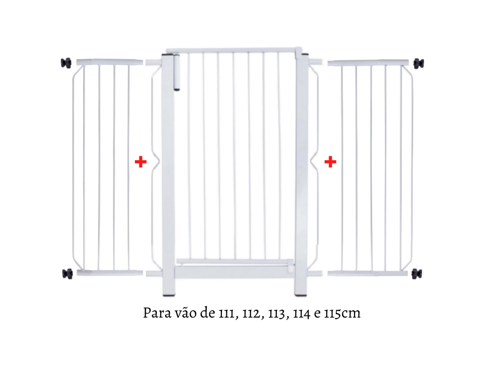 Grade e Portão para Cachorro Bebê Pet 111cm a 115cm Único