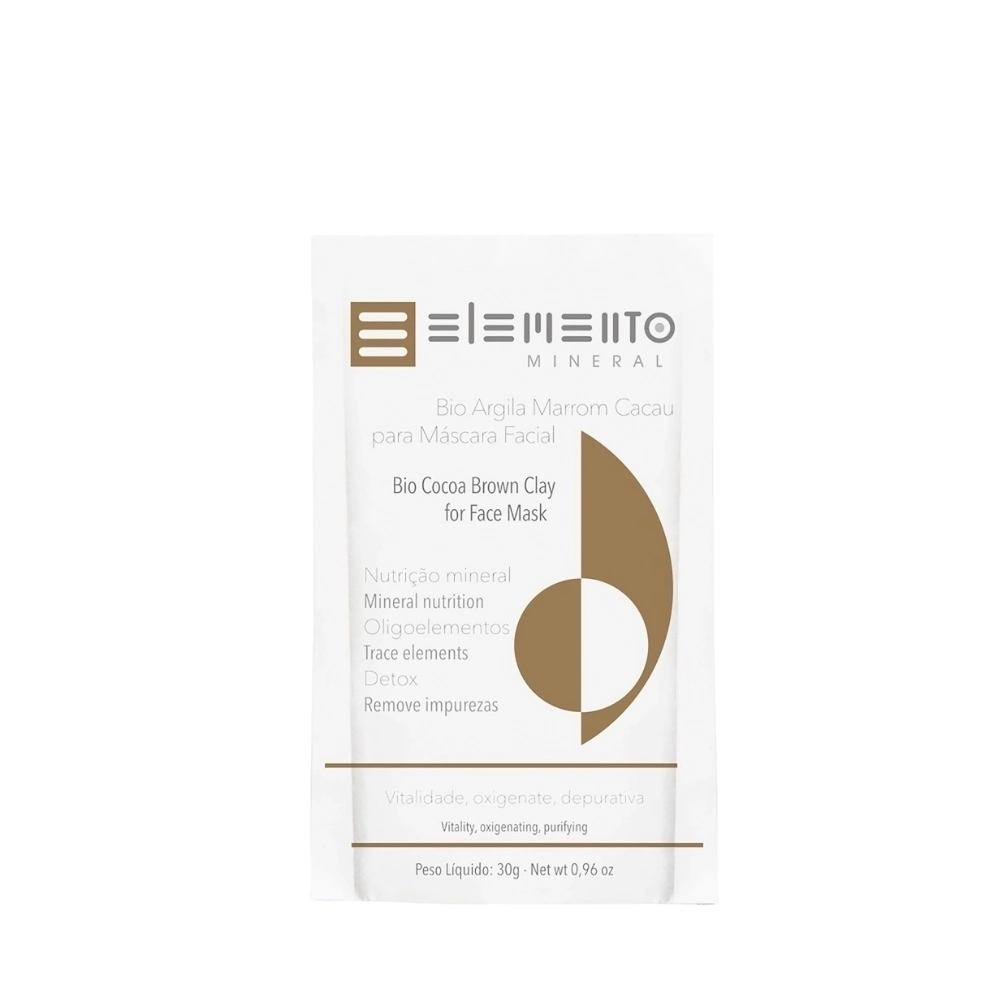 Argila Facial Elemento Natural Marrom Cacau 30g