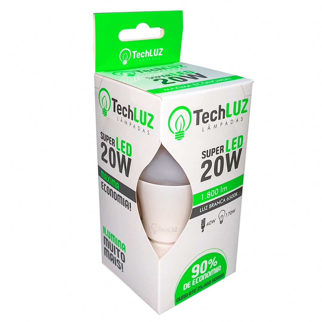 Lamp Led Fortled Bulbo E27 20w T80 Techluz