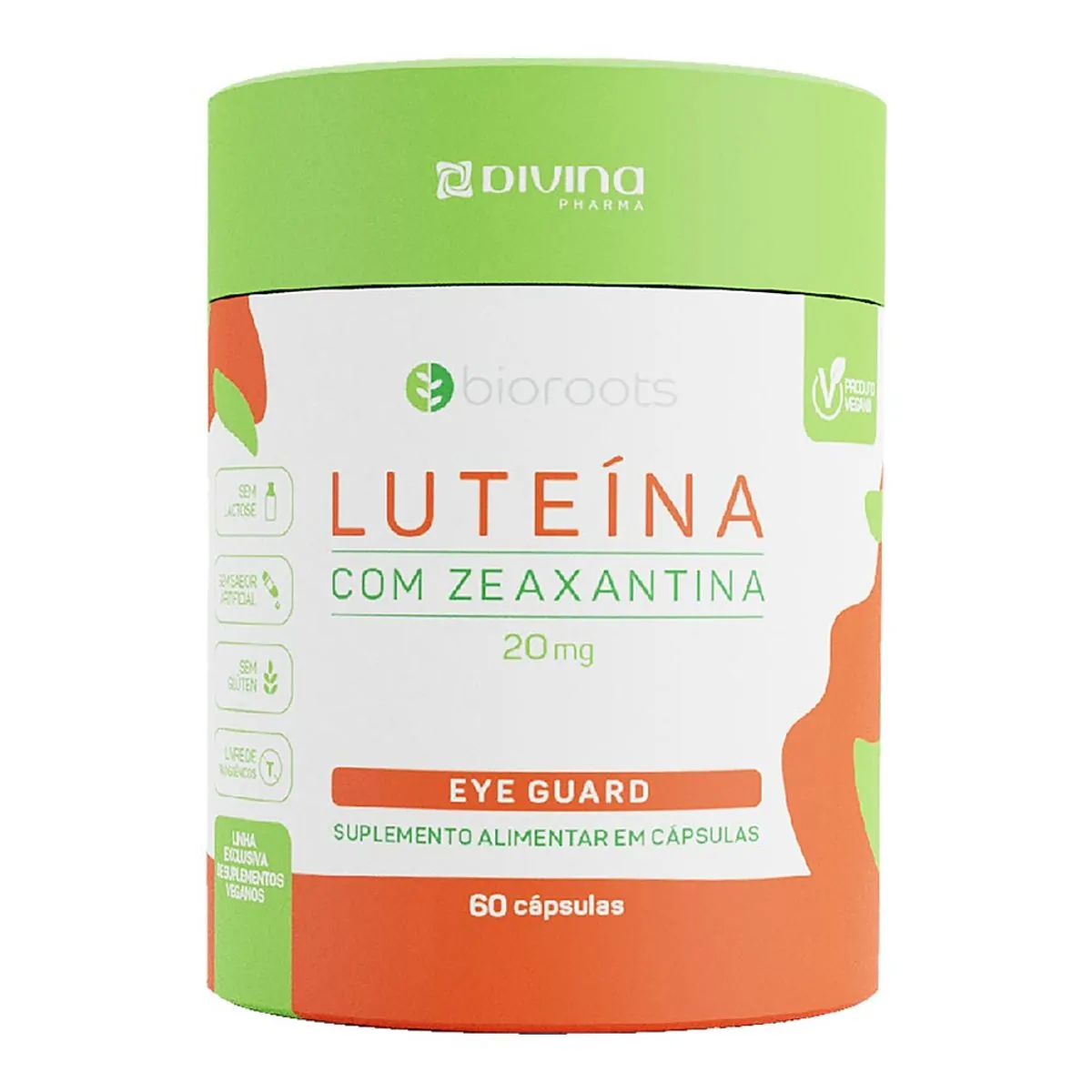 Suplemento Alimentar Luteína 20mg Bioroots 60 Capsulas