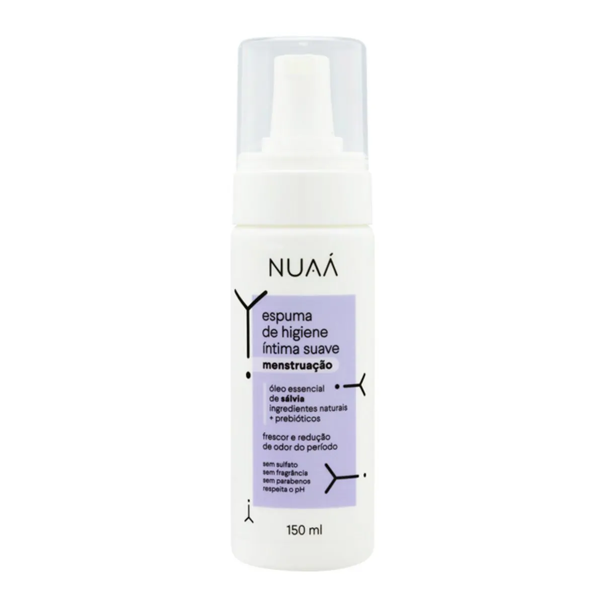 Espuma De Higiene íntima Sem Perfume Nuaá Menstruação Frasco 150ml
