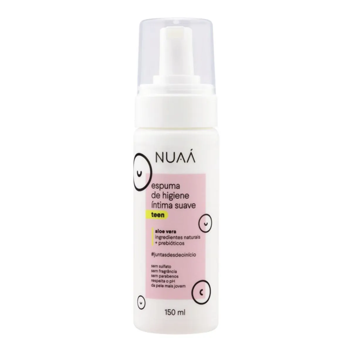 Espuma De Higiene íntima Sem Perfume Nuaá Teen Frasco 150ml