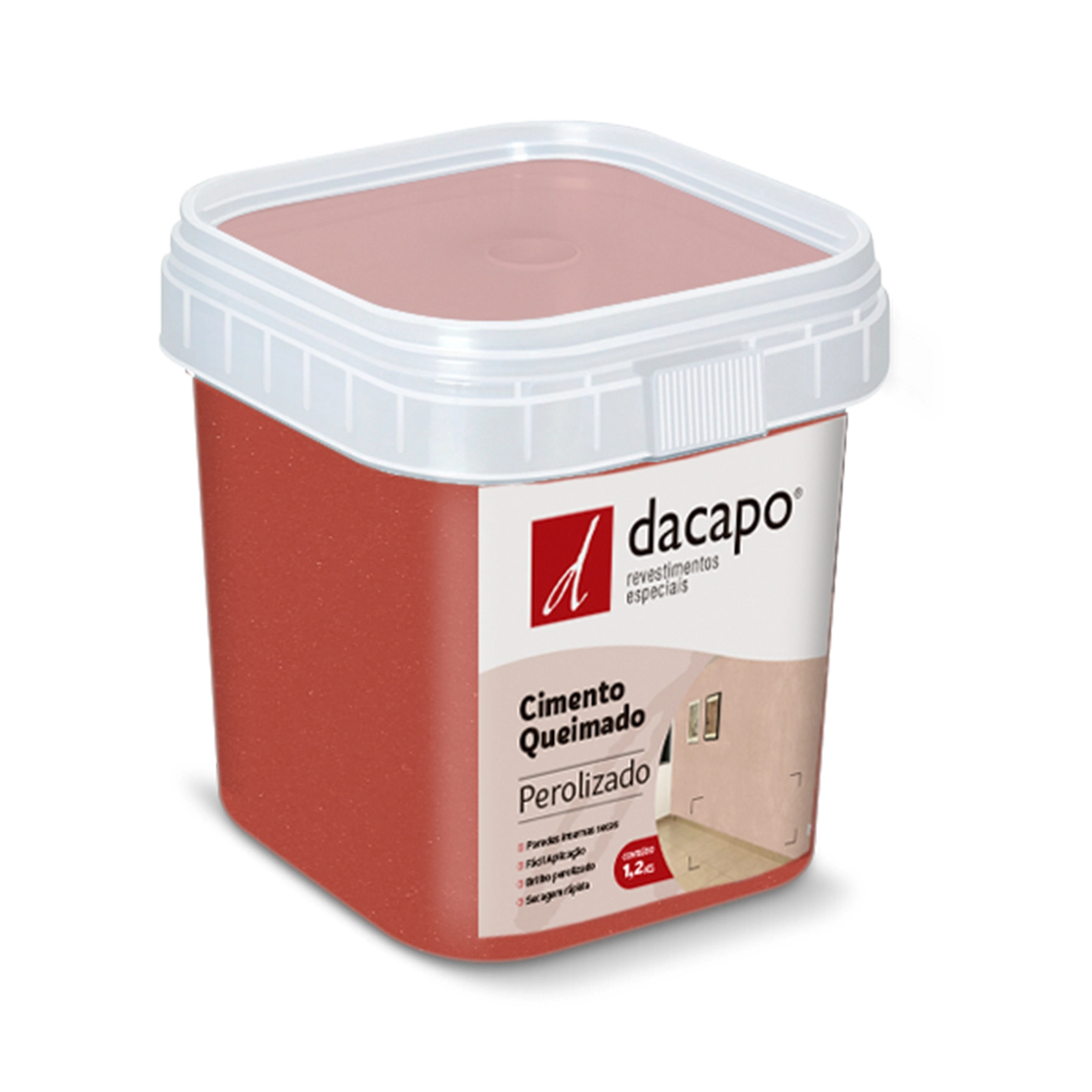 Cimento Queimado Perolizado Cobre 1,2 kg