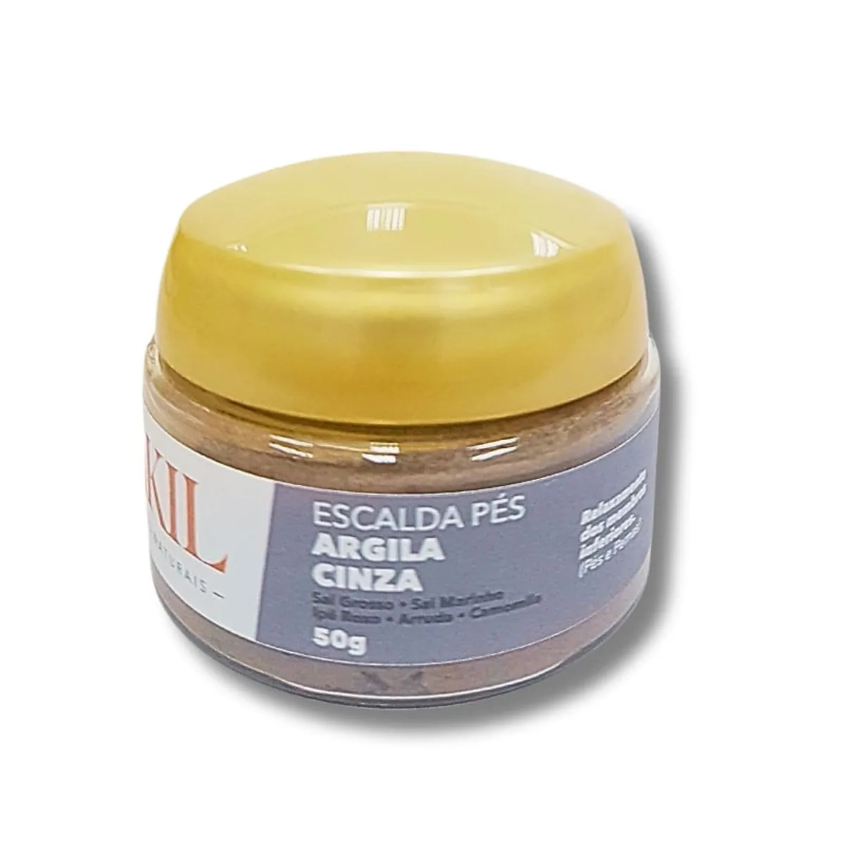 Escalda Pés De Argila Cinza Rakil 50g