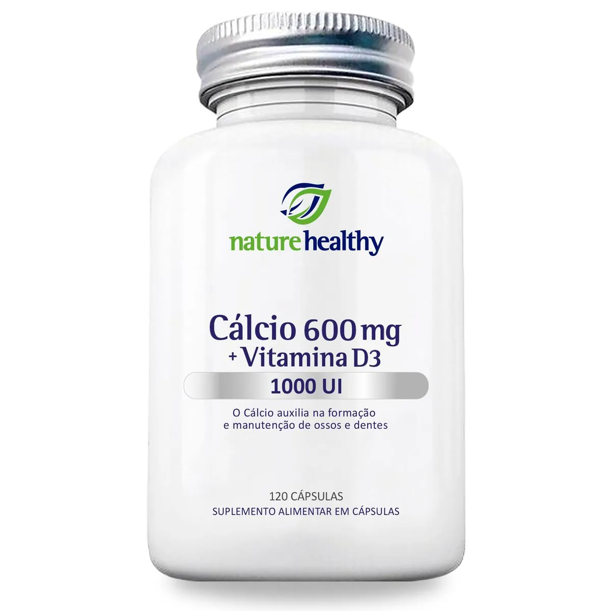 CÁLCIO 600MG + VITAMINA D3 1000UI c/ 120 NATURE HEALTHY