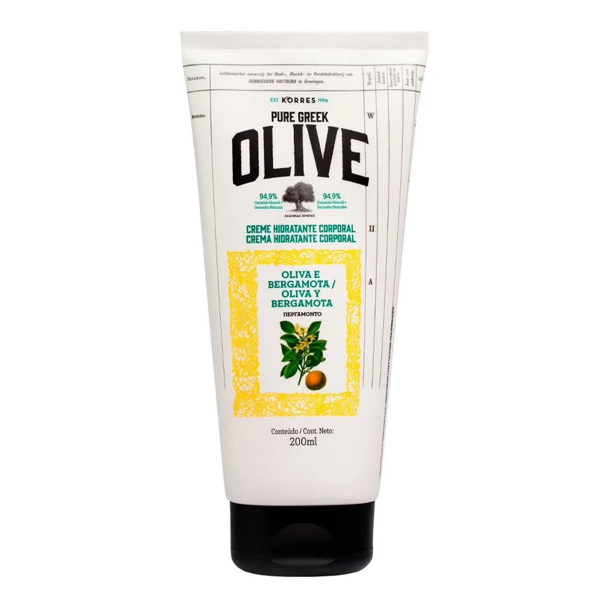 óleo De Oliva E Bergamota Creme Hidratante Deo Corporal 200ml, Korres